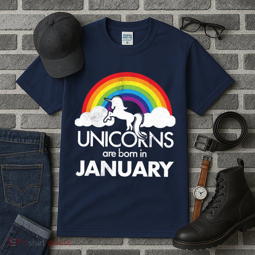 Unicorns Are Born In January Tall T-Shirt