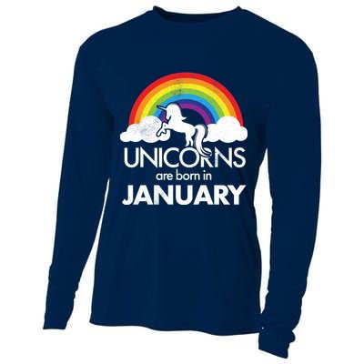Unicorns Are Born In January Cooling Performance Long Sleeve Crew