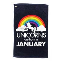 Unicorns Are Born In January Golf Towel