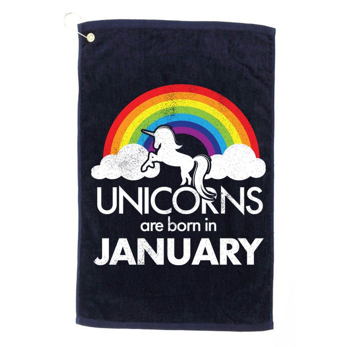 Unicorns Are Born In January Golf Towel
