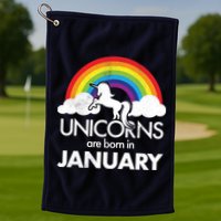 Unicorns Are Born In January Golf Towel