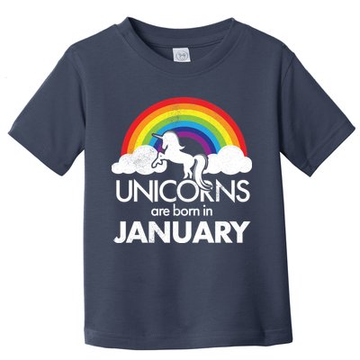 Unicorns Are Born In January Toddler T-Shirt