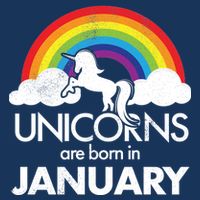 Unicorns Are Born In January Kids T-Shirt