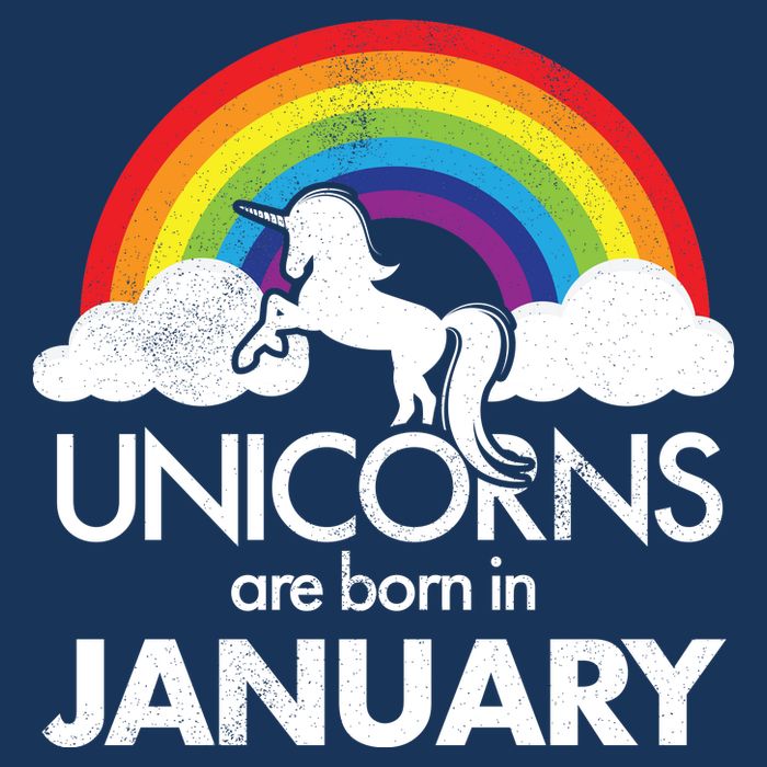 Unicorns Are Born In January Kids T-Shirt