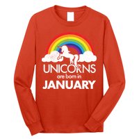 Unicorns Are Born in January Long Sleeve Shirt