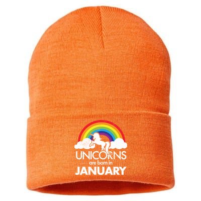 Unicorns Are Born in January Sustainable Knit Beanie