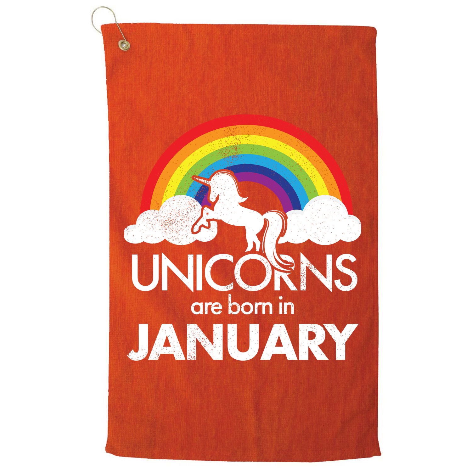 Unicorns Are Born in January Golf Towel