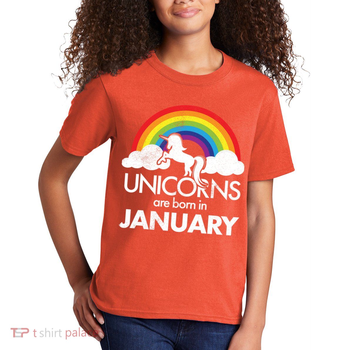 Unicorns Are Born in January Kids T-Shirt