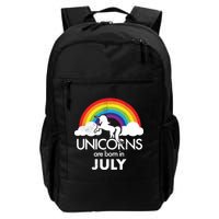 Unicorns Are Born In July Rainbow Retro Backpack