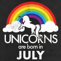 Unicorns Are Born In July Rainbow Retro Golf Towel