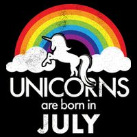 Unicorns Are Born In July Rainbow Retro Wool Snapback Cap