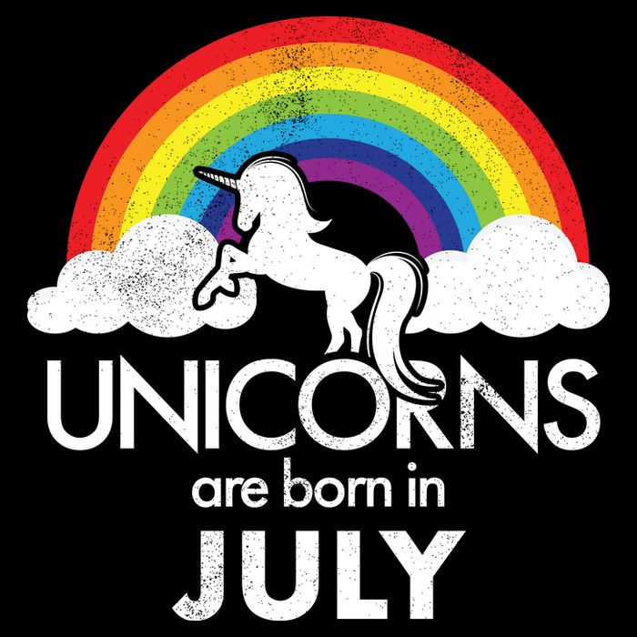Unicorns Are Born In July Rainbow Retro Wool Snapback Cap