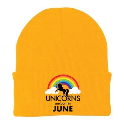 Unicorns Are Born in June Knit Cap Winter Beanie