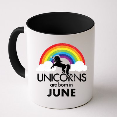 Unicorns Are Born in June Mug