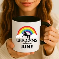 Unicorns Are Born in June Mug