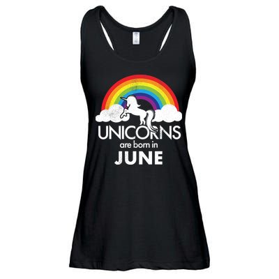 Unicorns Are Born in June Ladies Essential Flowy Tank