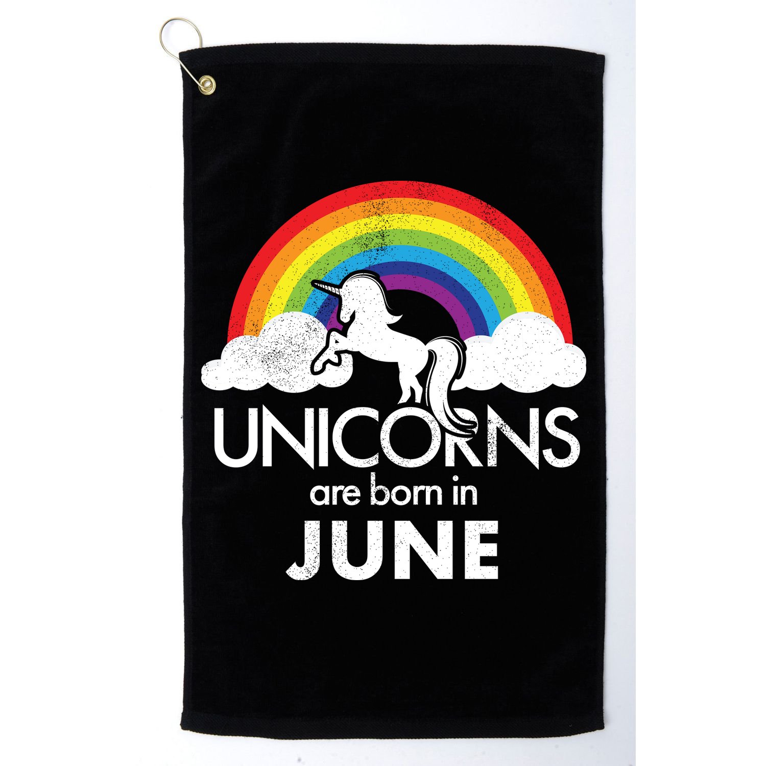 Unicorns Are Born in June Golf Towel