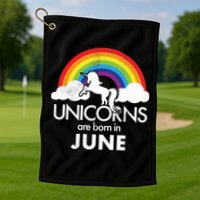 Unicorns Are Born in June Golf Towel