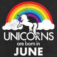 Unicorns Are Born in June Golf Towel