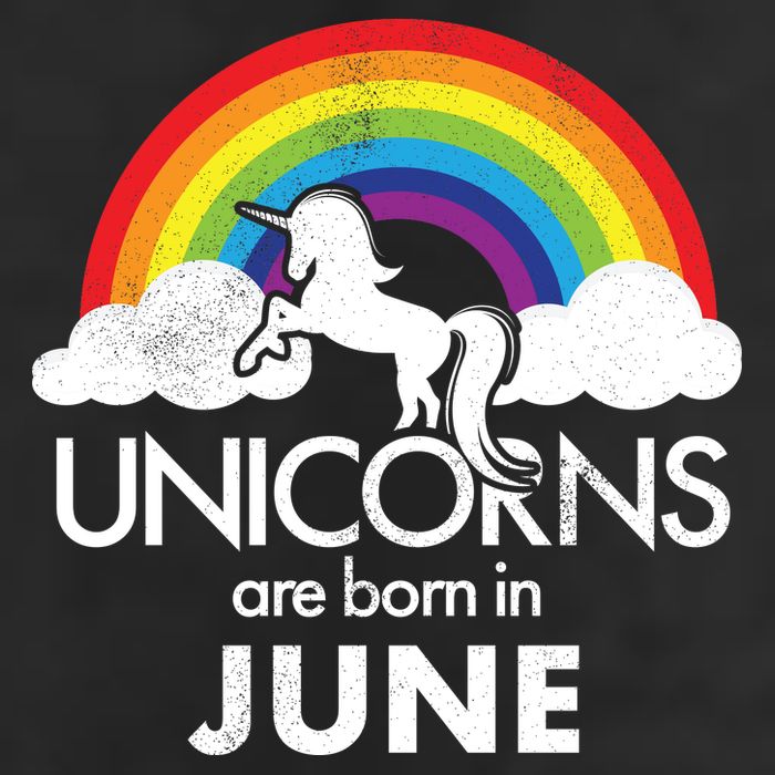 Unicorns Are Born in June Golf Towel