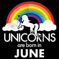 Unicorns Are Born in June Crop Top