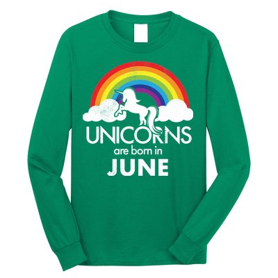 Unicorns Are Born in June Long Sleeve Shirt