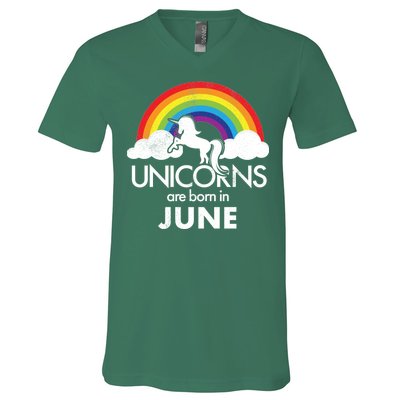 Unicorns Are Born in June V-Neck T-Shirt