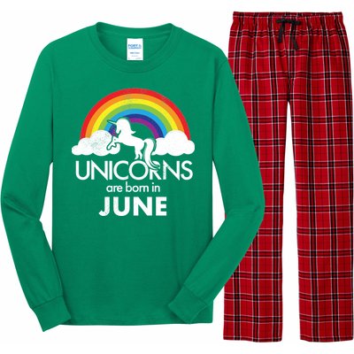 Unicorns Are Born in June Long Sleeve Pajama Set