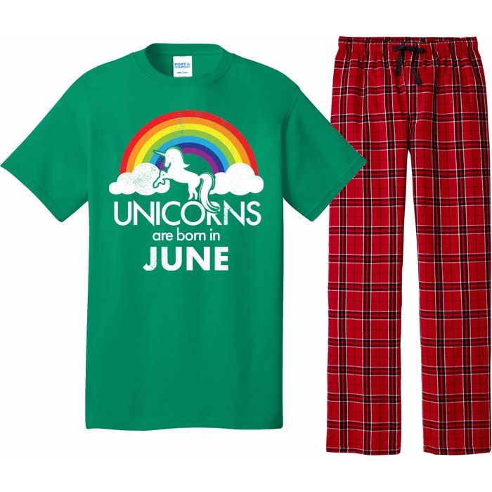 Unicorns Are Born in June Pajama Set