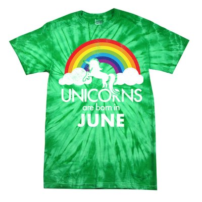 Unicorns Are Born in June Tie-Dye T-Shirt