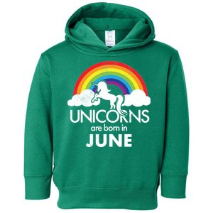 Unicorns Are Born in June Toddler Hoodie