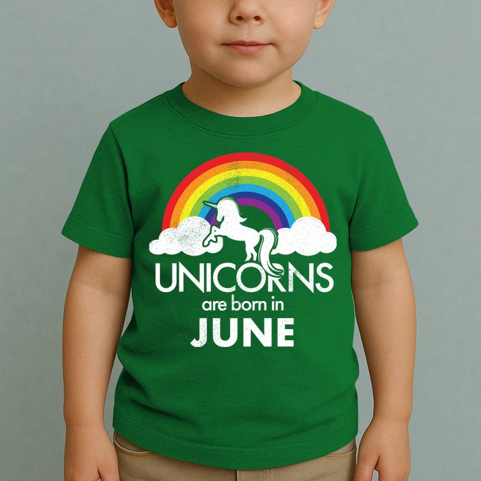 Unicorns Are Born in June Toddler T-Shirt