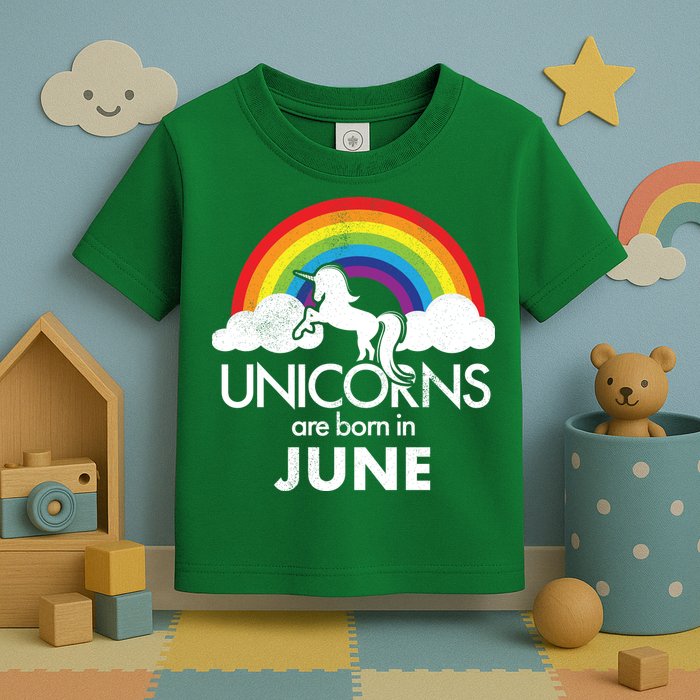 Unicorns Are Born in June Toddler T-Shirt