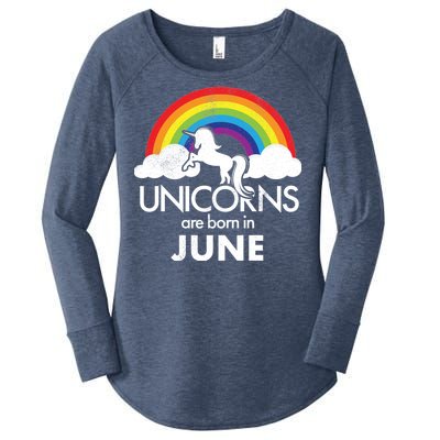 Unicorns Are Born in June Women's Perfect Tri Tunic Long Sleeve Shirt