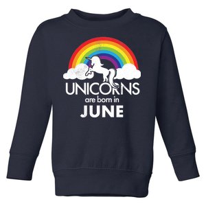 Unicorns Are Born in June Toddler Sweatshirt