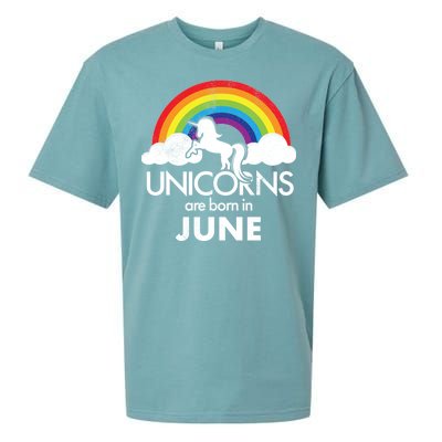 Unicorns Are Born in June Sueded Cloud Jersey T-Shirt