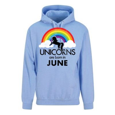 Unicorns Are Born in June Unisex Surf Hoodie