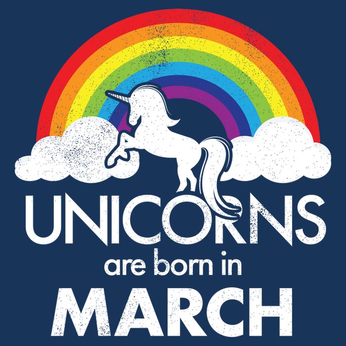 Unicorns Are Born in March 16 in Basic Backpack