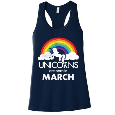 Unicorns Are Born in March Womens Tank Top