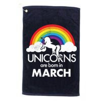 Unicorns Are Born in March Golf Towel