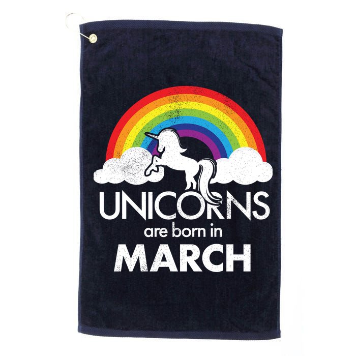 Unicorns Are Born in March Golf Towel