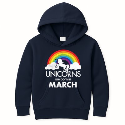 Unicorns Are Born in March Kids Hoodie