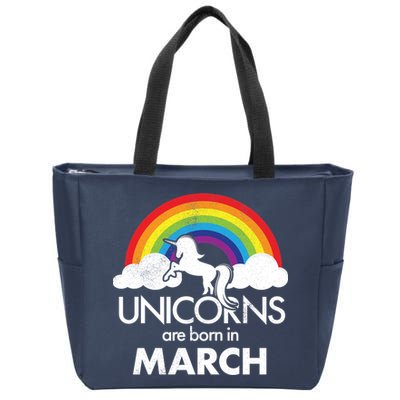 Unicorns Are Born in March Zip Tote Bag