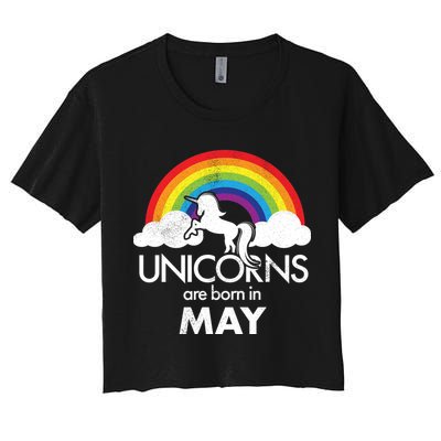 Unicorns Are Born in May Crop Top