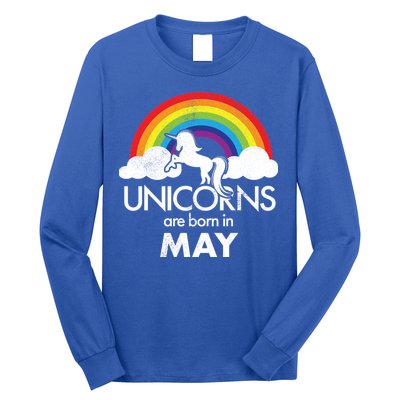 Unicorns Are Born in May Long Sleeve Shirt