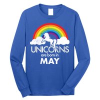 Unicorns Are Born in May Long Sleeve Shirt