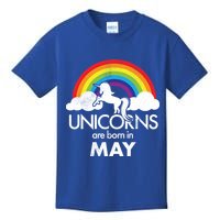 Unicorns Are Born in May Kids T-Shirt