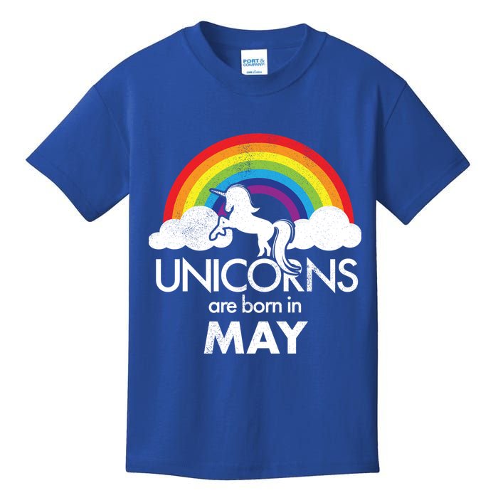 Unicorns Are Born in May Kids T-Shirt
