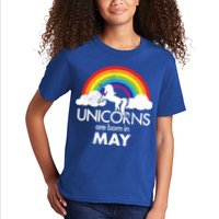 Unicorns Are Born in May Kids T-Shirt