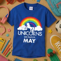 Unicorns Are Born in May Kids T-Shirt